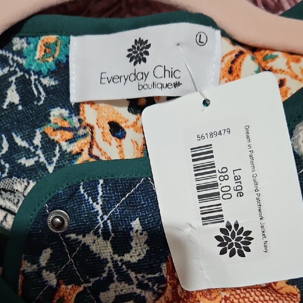 Colorful Floral Utility Jacket - Picture 5 of 7